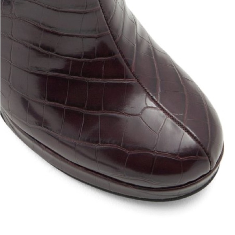 Rachel Zoe Maya Platform Boot / Deep Mahogany Croc Embossed - Picture 7 of 8